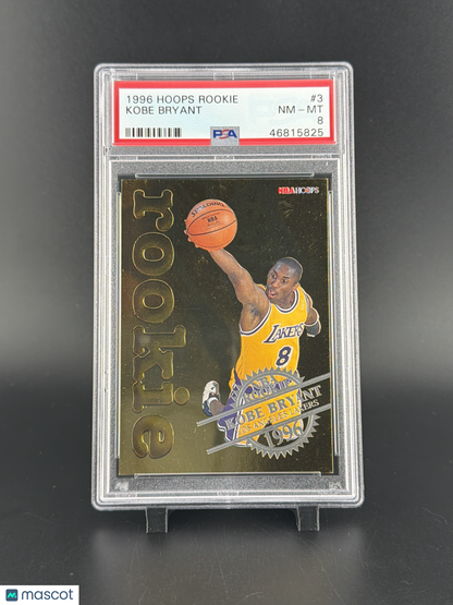 1996 Hoops Rookie Kobe Bryant #3 PSA 8