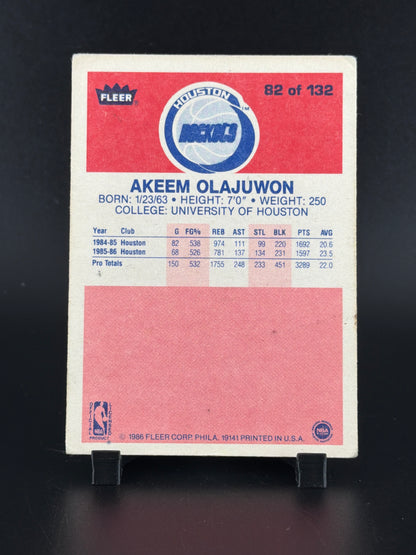 1985 Fleer Akeem Olajuwon #82