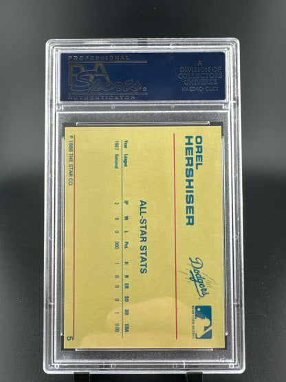 1988 Star Hershiser Orel Hershiser #5 All Stats PSA 9