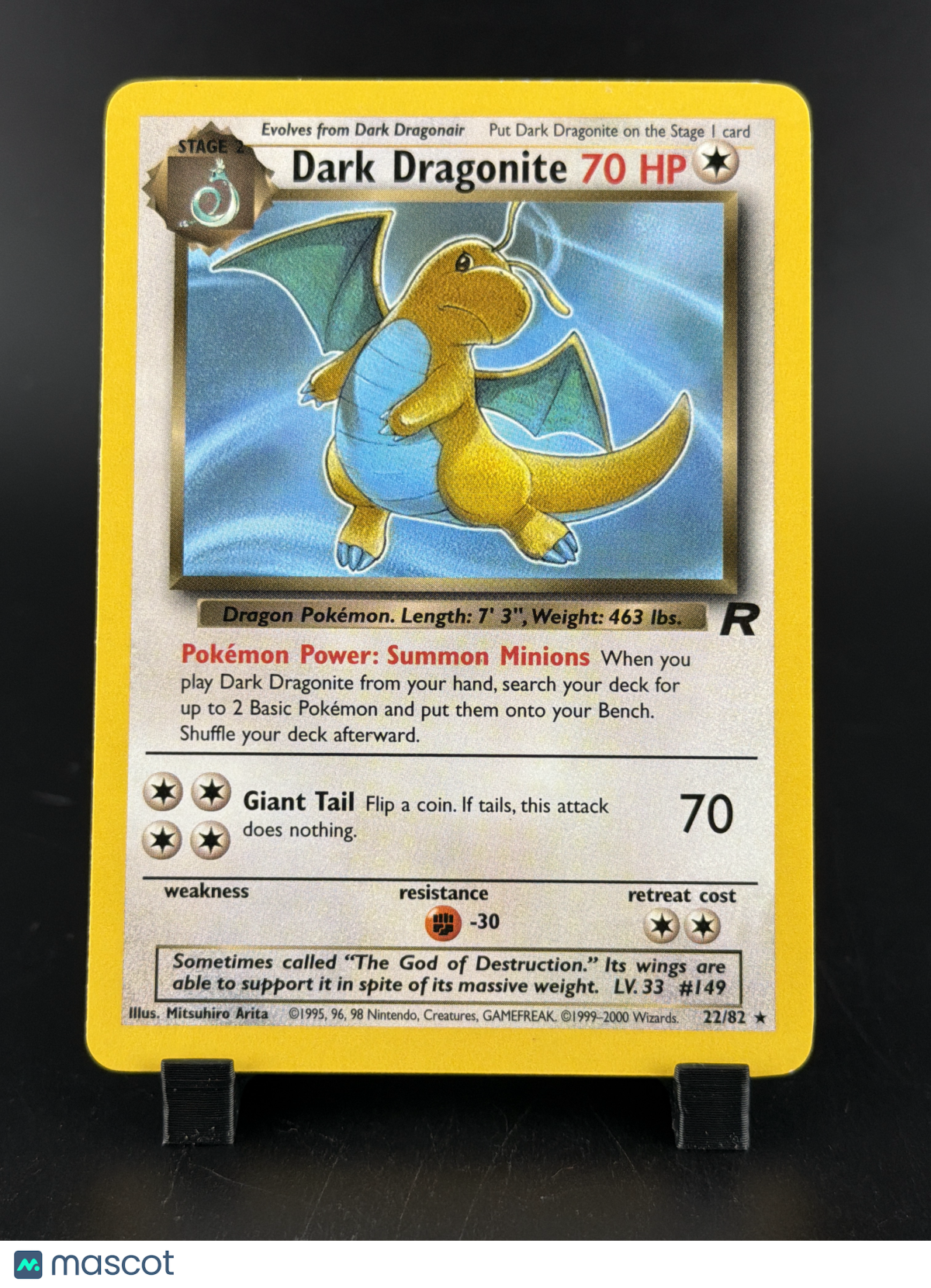2000 Team Rocket Dark Dragonite Rare #22/82