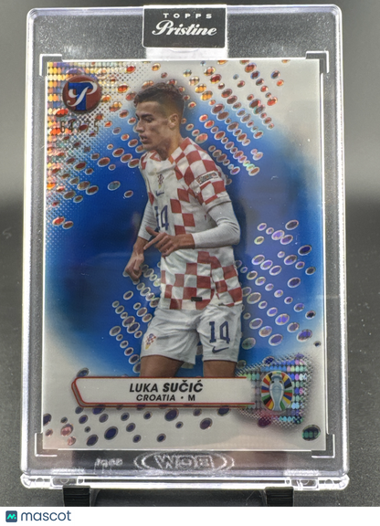2023 Topps Pristine Road to UEFA Euro 2024 Luka Sučić #19 Blue