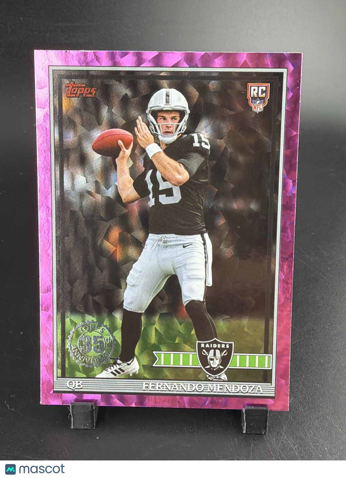 2026 Topps Fernando Mendoza #91TR-1 Pink Crackle RC