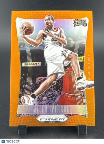 2024 Panini Prizm Deca Allen Iverson #46 Orange /49