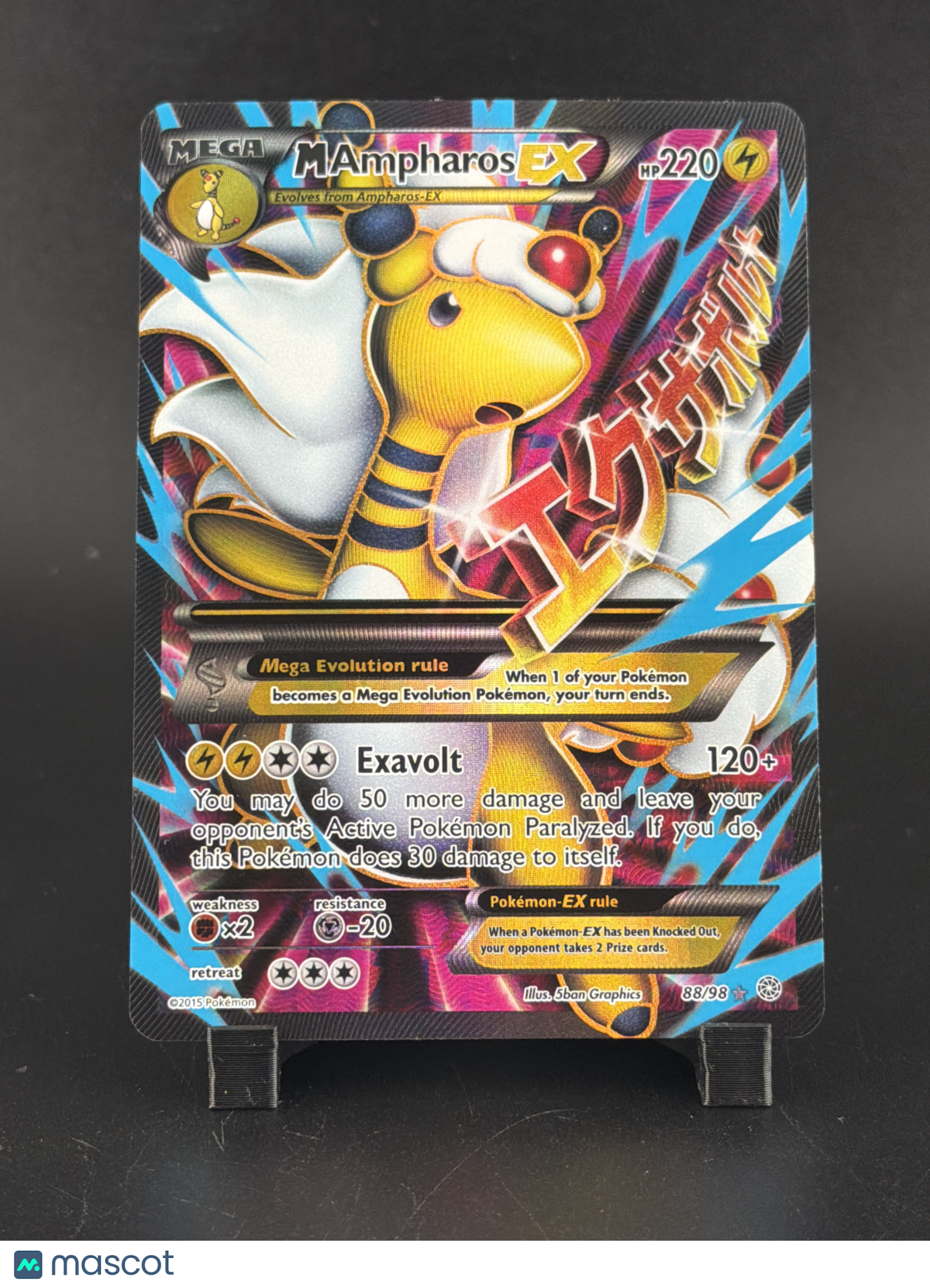 2015 Ancient Origins M Ampharos EX Holo Rare #88/98