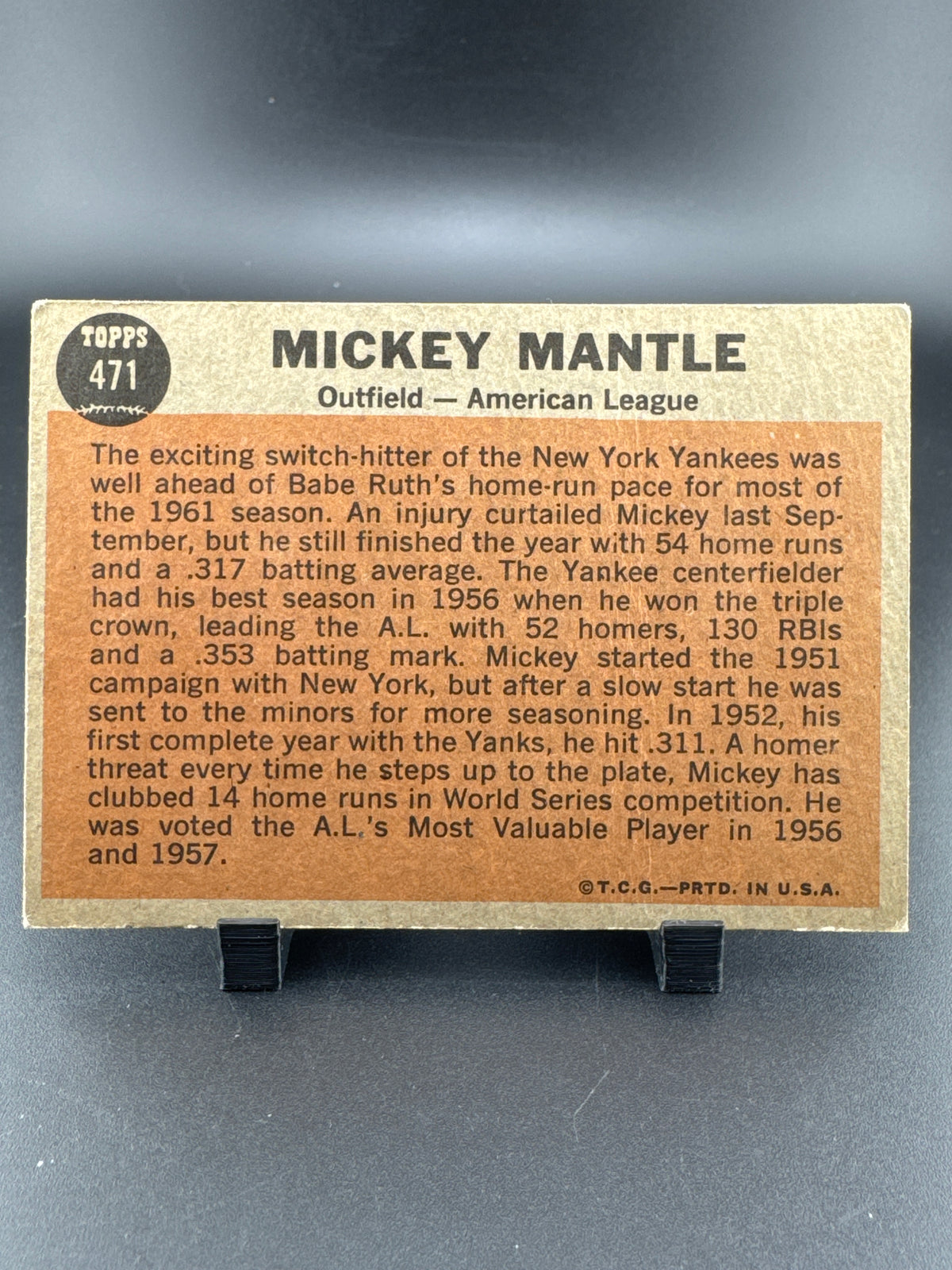 1962 Topps Mickey Mantle #471