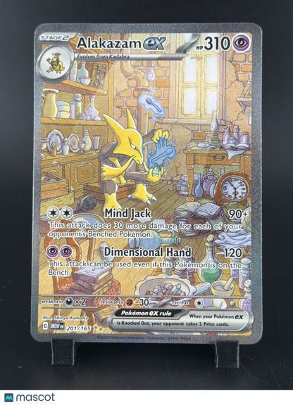 2023 Scarlet & Violet 151 Alakazam EX Holo Secret Rare SAR #201/165