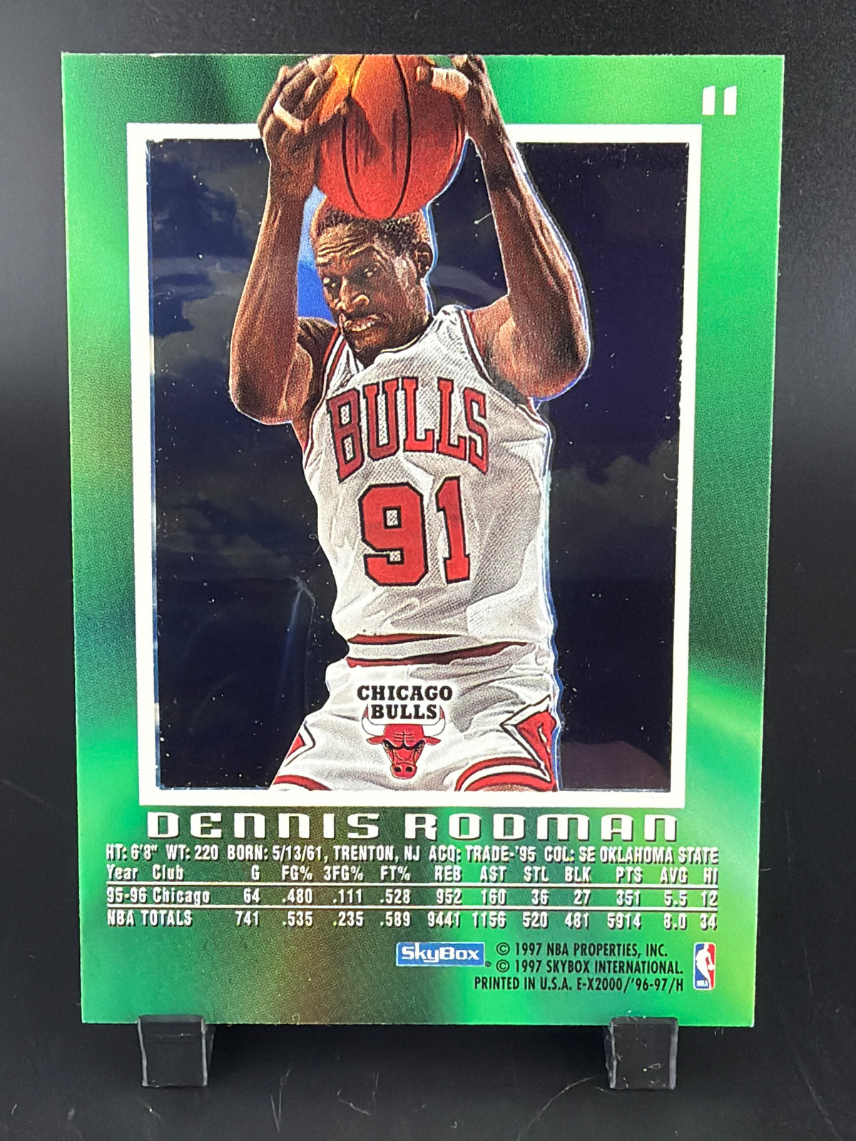 1997 SkyBox E-X2000 Dennis Rodman #11