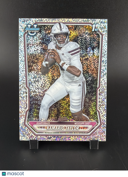 2026 Bowman Chrome University Kamario Taylor #BCP-100 Speckle Refractor