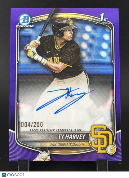 2025 Bowman Chrome Ty Harvey #CPA-TH Purple Refractor /250
