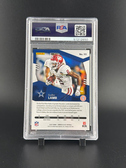 2020 Panini Donruss Elite Ceedee Lamb #111 Red PSA 9