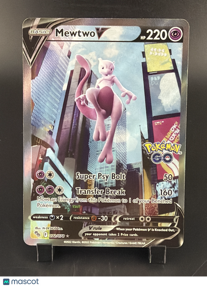 2022 GO Mewtwo V Holo Rare FA #72/78