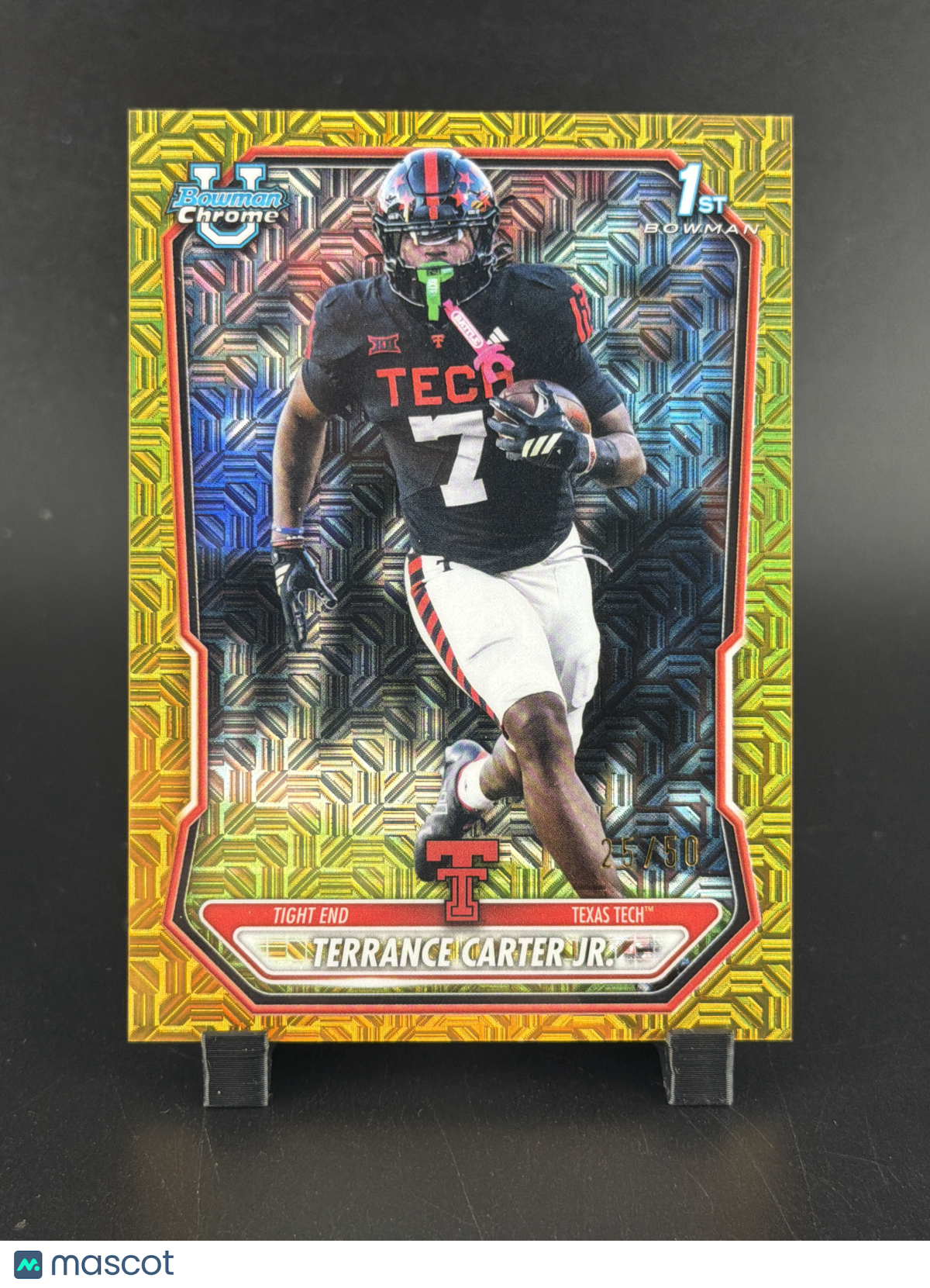 2025 Bowman Chrome University Terrance Carter Gold Geometric Refractor /50