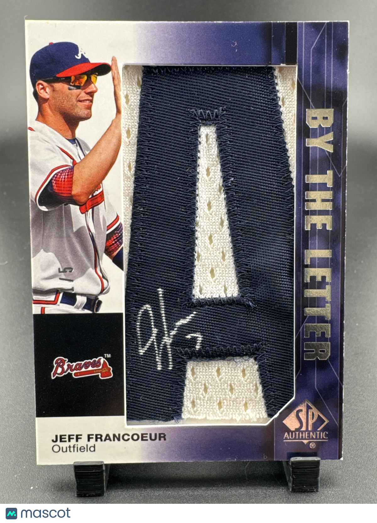 2005 Upper Deck SP Authentic By The Letter Jeff Francoeur #BL-JE /5 Patch
