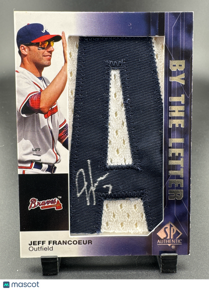 2005 Upper Deck SP Authentic By The Letter Jeff Francoeur #BL-JE /5 Patch