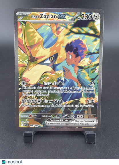 2025 Journey Together Hop's Zacian EX Holo Secret Rare SAR #186/159