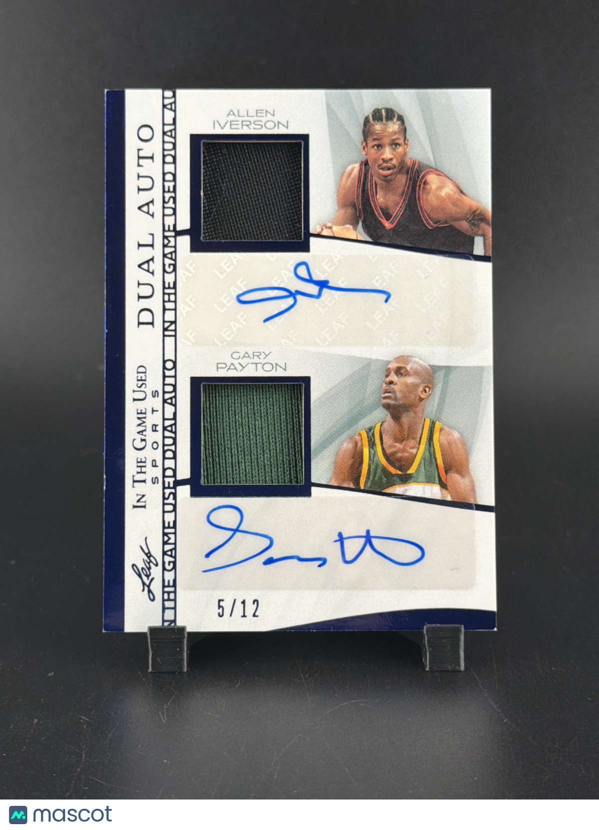 2025 Leaf In The Game Used Sports Gary Payton Allen Iverson #IGD-1 /12 Mem