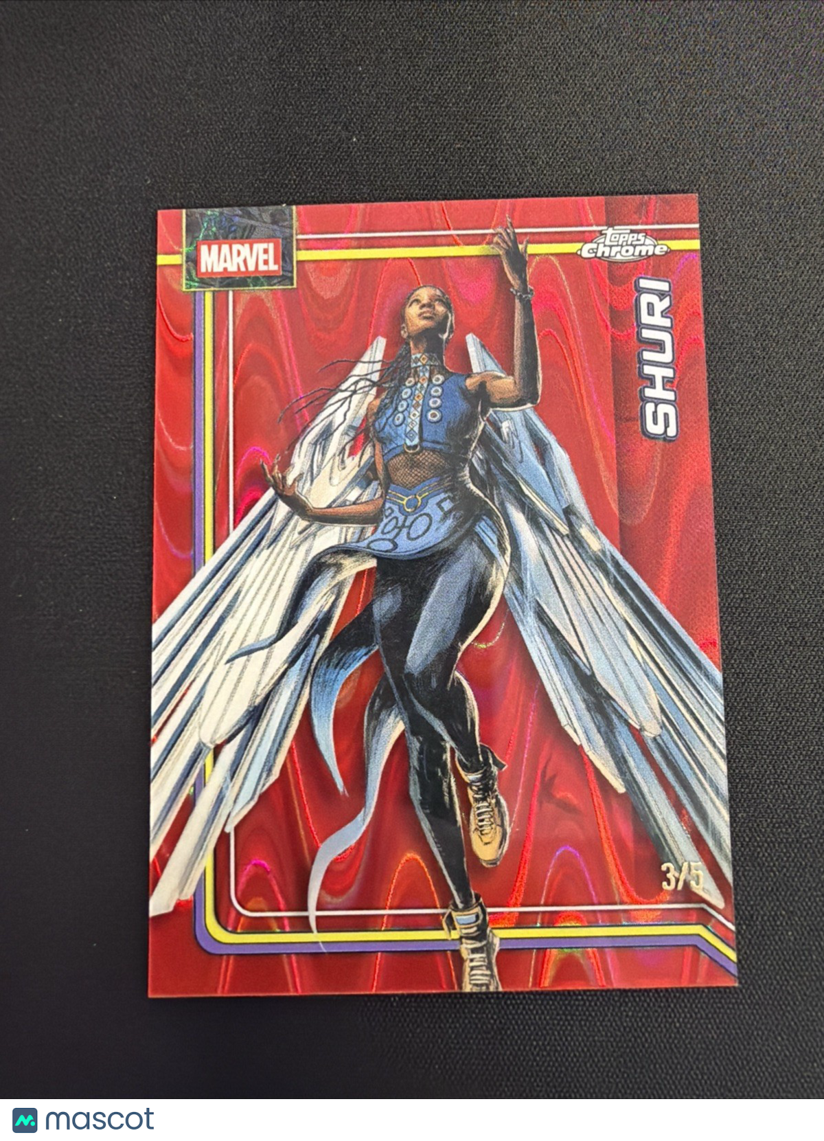 2026 Topps Chrome Shuri True Red 3/5 Marvel #154