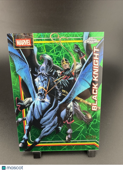 2026 Topps Chrome Marvel Comics Black Knight #014 Green Seismic Refractor /99