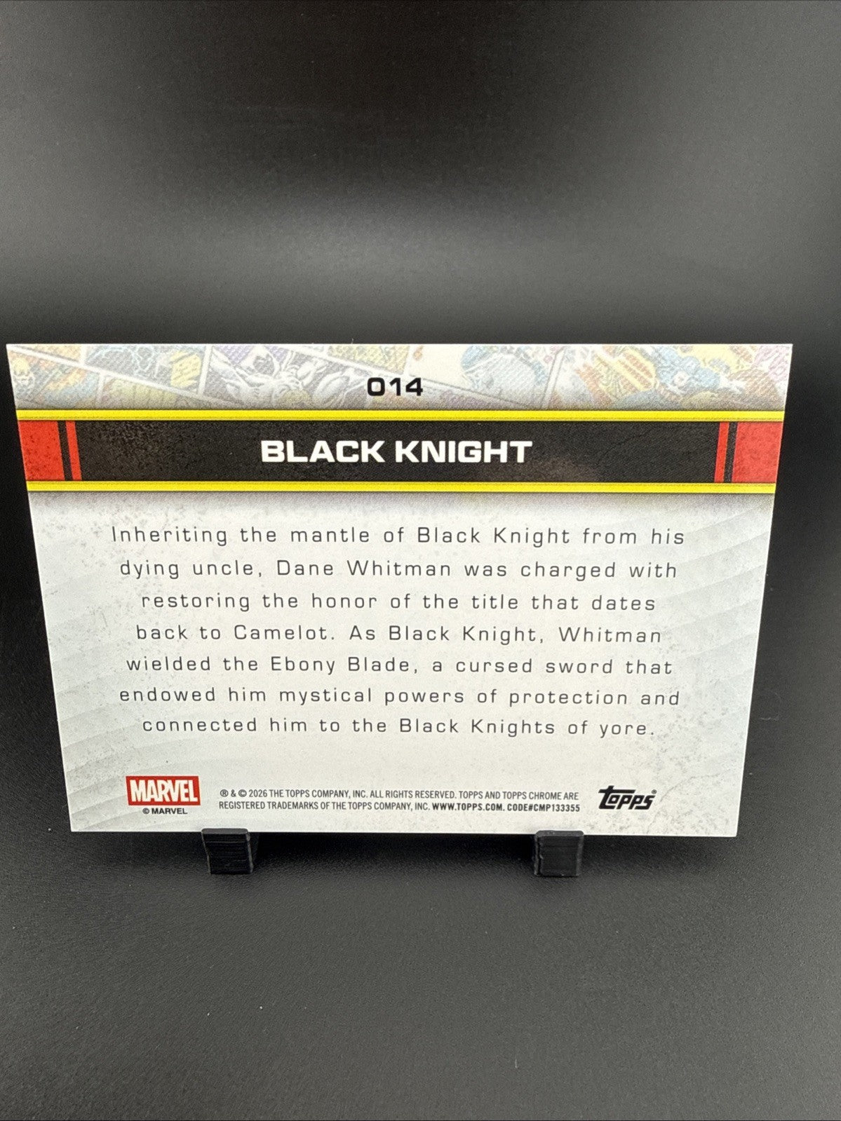 2026 Topps Chrome Marvel Comics Black Knight #014 Green Seismic Refractor /99