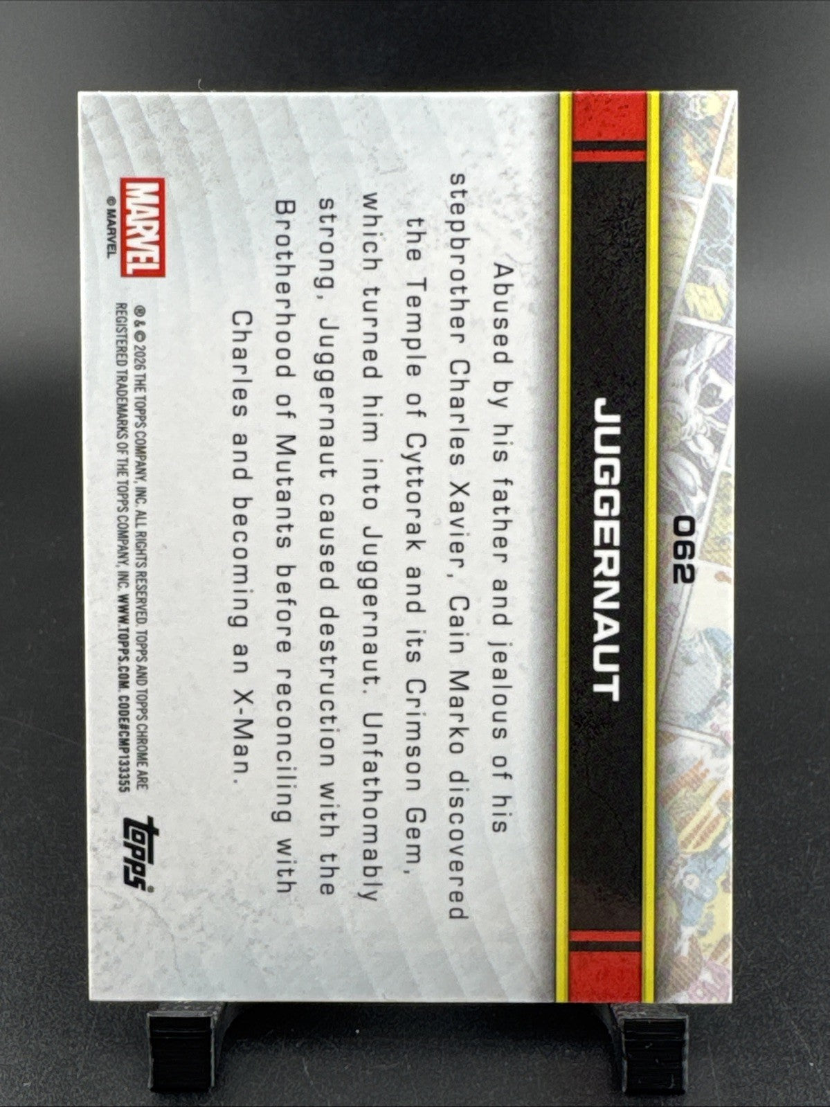 2026 Topps Chrome Marvel X-Men Juggernaut #062 Green Parallel 55/99