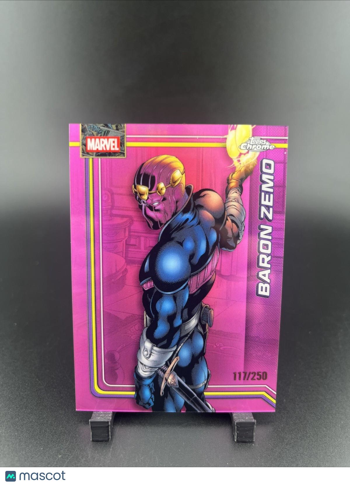 Topps 2026 Topps Chrome Marvel Baron Zemo #009 Pink Refractor 117/250