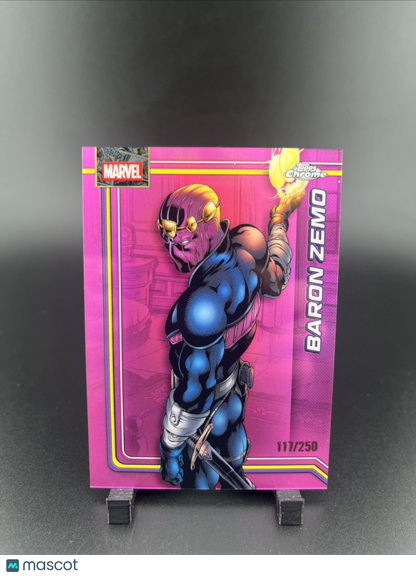 Topps 2026 Topps Chrome Marvel Baron Zemo #009 Pink Refractor 117/250