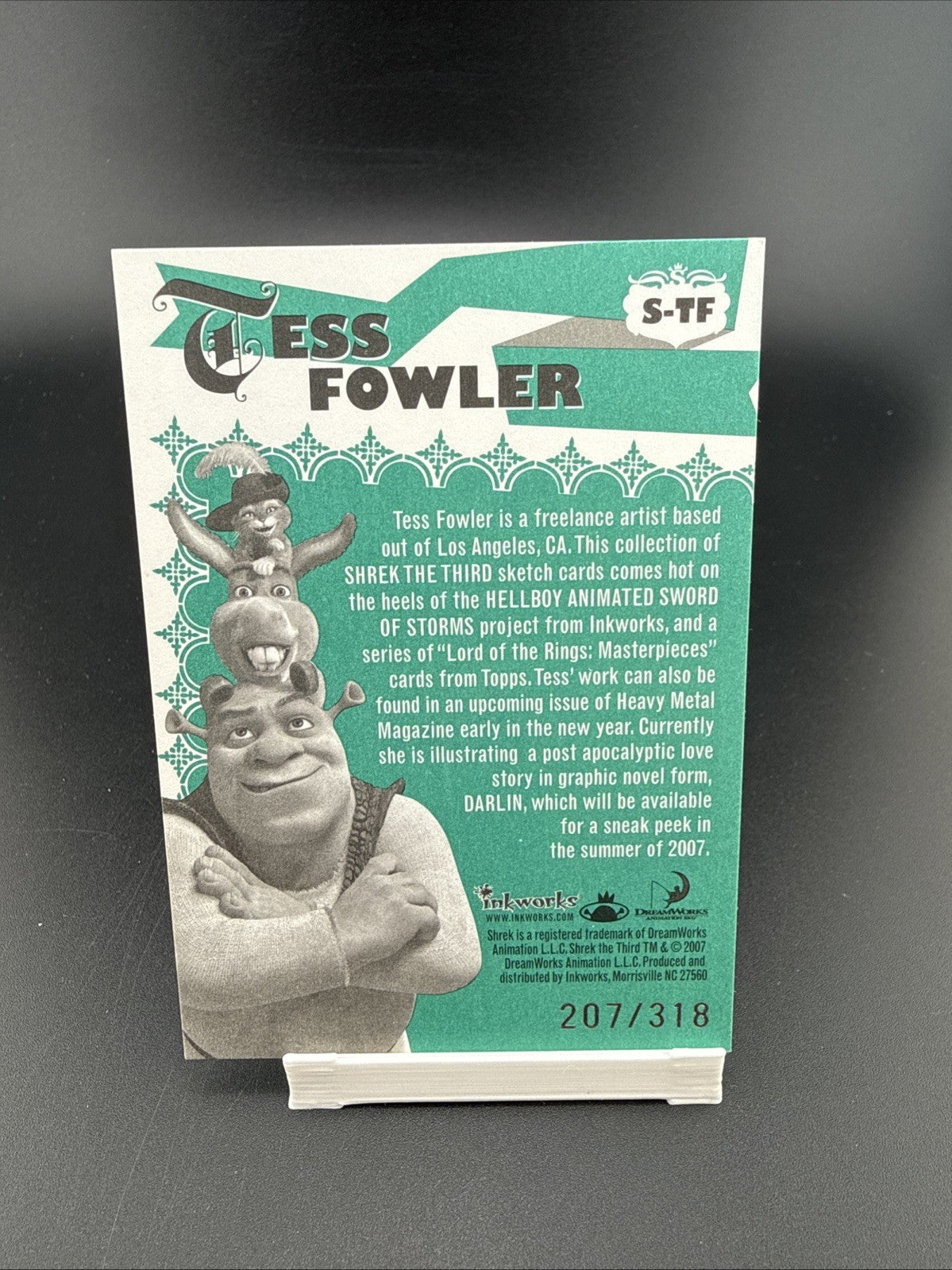 Shrek The Third Sketch Card S-TF Tess Fowler 207/318