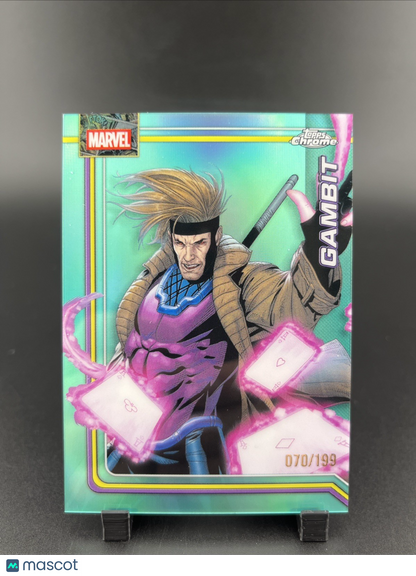 2026 Topps Marvel Comics Aqua Refractor Gambit 070/199
