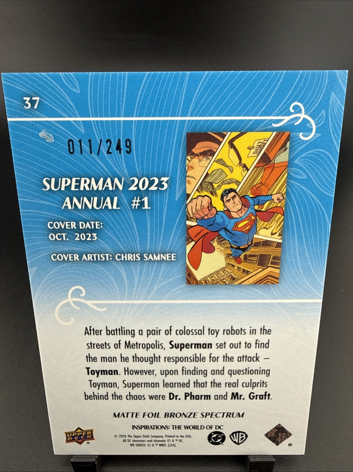 2026 Inspirations The World of DC Bronze Spectrum Matte Foil /249 Superman 5f0