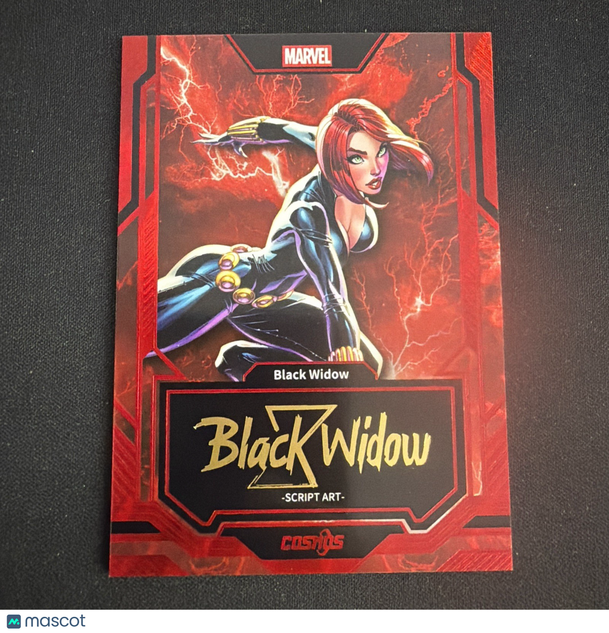 Crispy 2025 Kakawow Cosmos Marvel Black Widow Ruby Red Script Art CM-PR-07 51/75