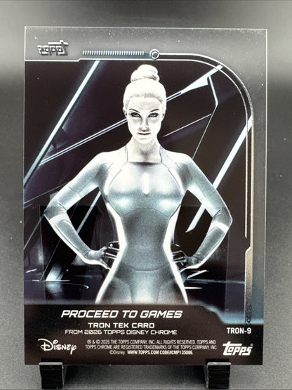 2026 Topps Chrome Disney #Tron-9 Proceed To Games Tron Tek
