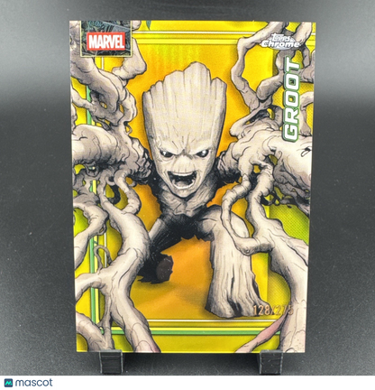 2026 Topps Chrome Marvel #046 Groot Yellow Refractor /275