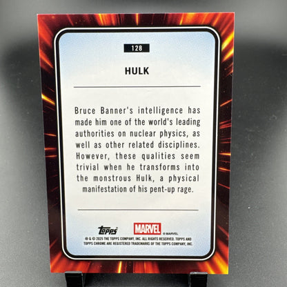 2025 Topps Marvel Chrome Hulk  29/62 Blue And Red Spider Web Parallel