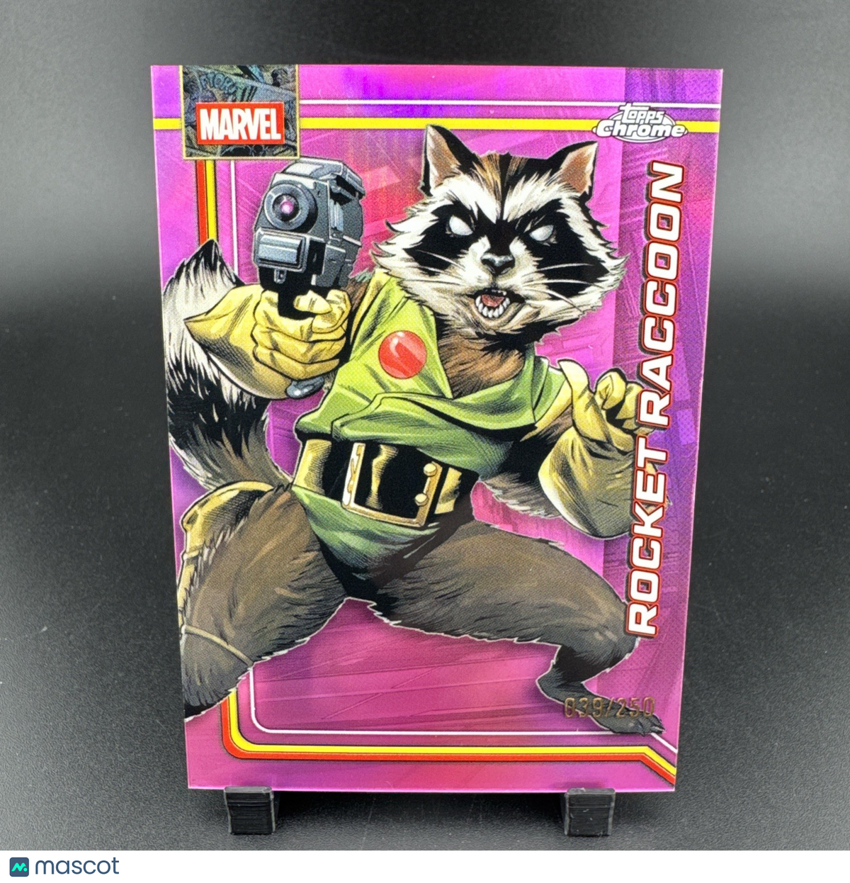 2026 Topps Chrome Marvel Comics Rocket Raccoon Pink Refractor /250
