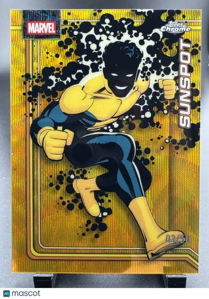 2026 Topps Chrome Marvel #172 Sunspot Gold Refractor 40/50