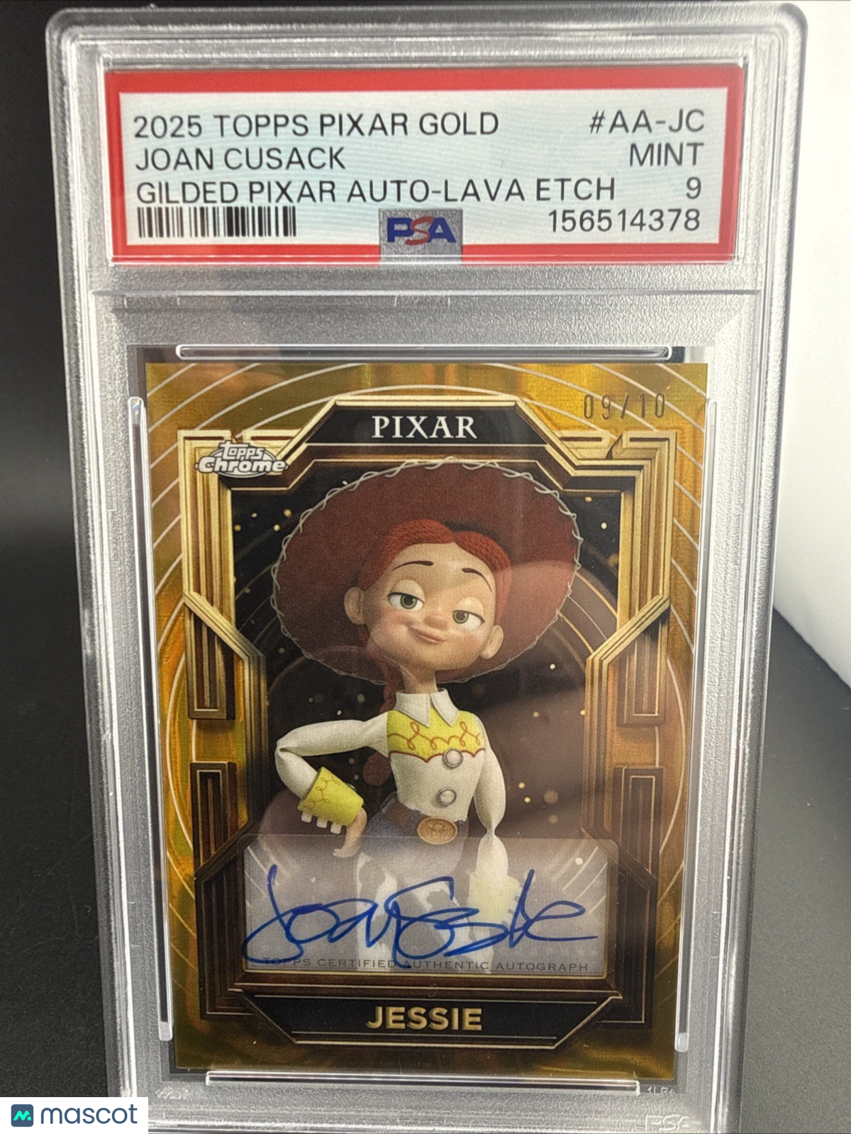 🔥2025 Topps  Pixar Gold Joan Cusack as Jessie Gilded Auto #AA-JC  /10