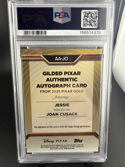 🔥2025 Topps  Pixar Gold Joan Cusack as Jessie Gilded Auto #AA-JC  /10