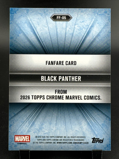 2026 Topps Chrome Marvel Comics Black Panther Fanfare Green Mini-Diamond /99