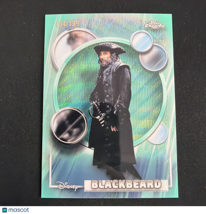 2026 Topps Chrome Disney Blackbeard Aqua Wave Refractor /199 #15