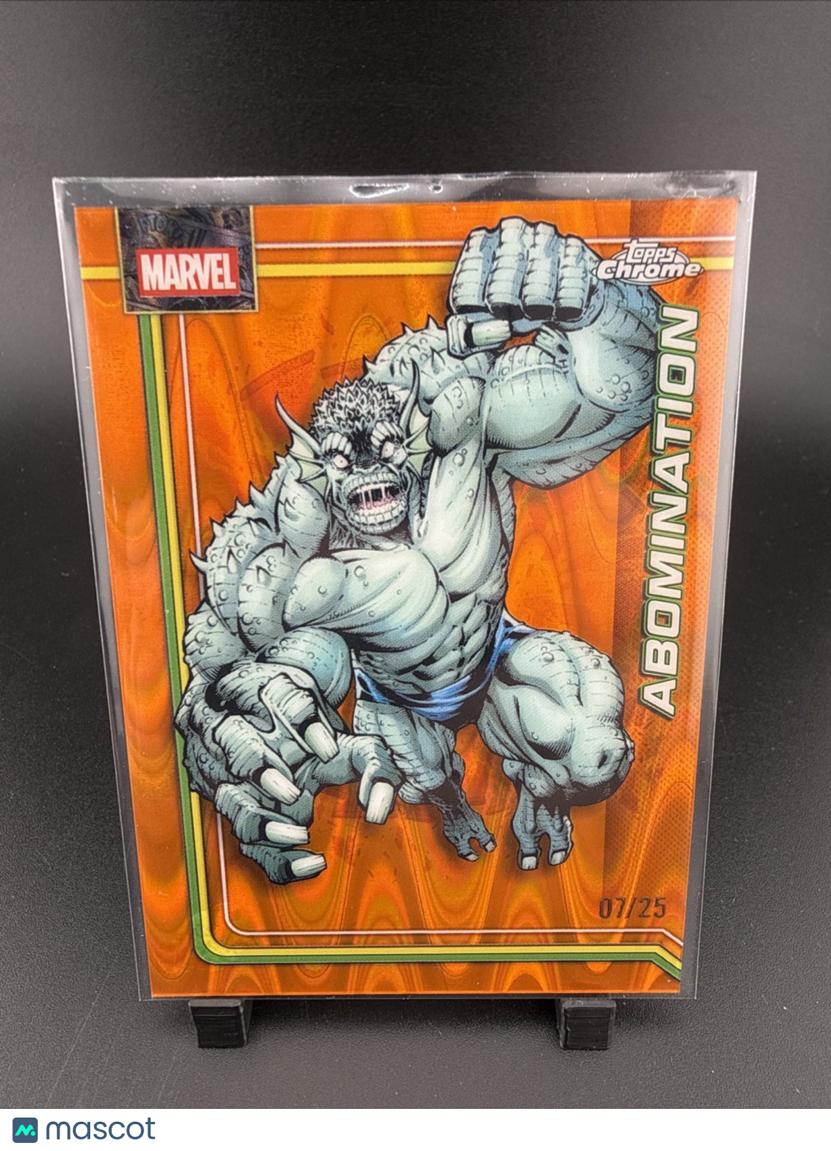 2026 Topps Marvel Chrome - Abomination True Orange Wave /25 #001