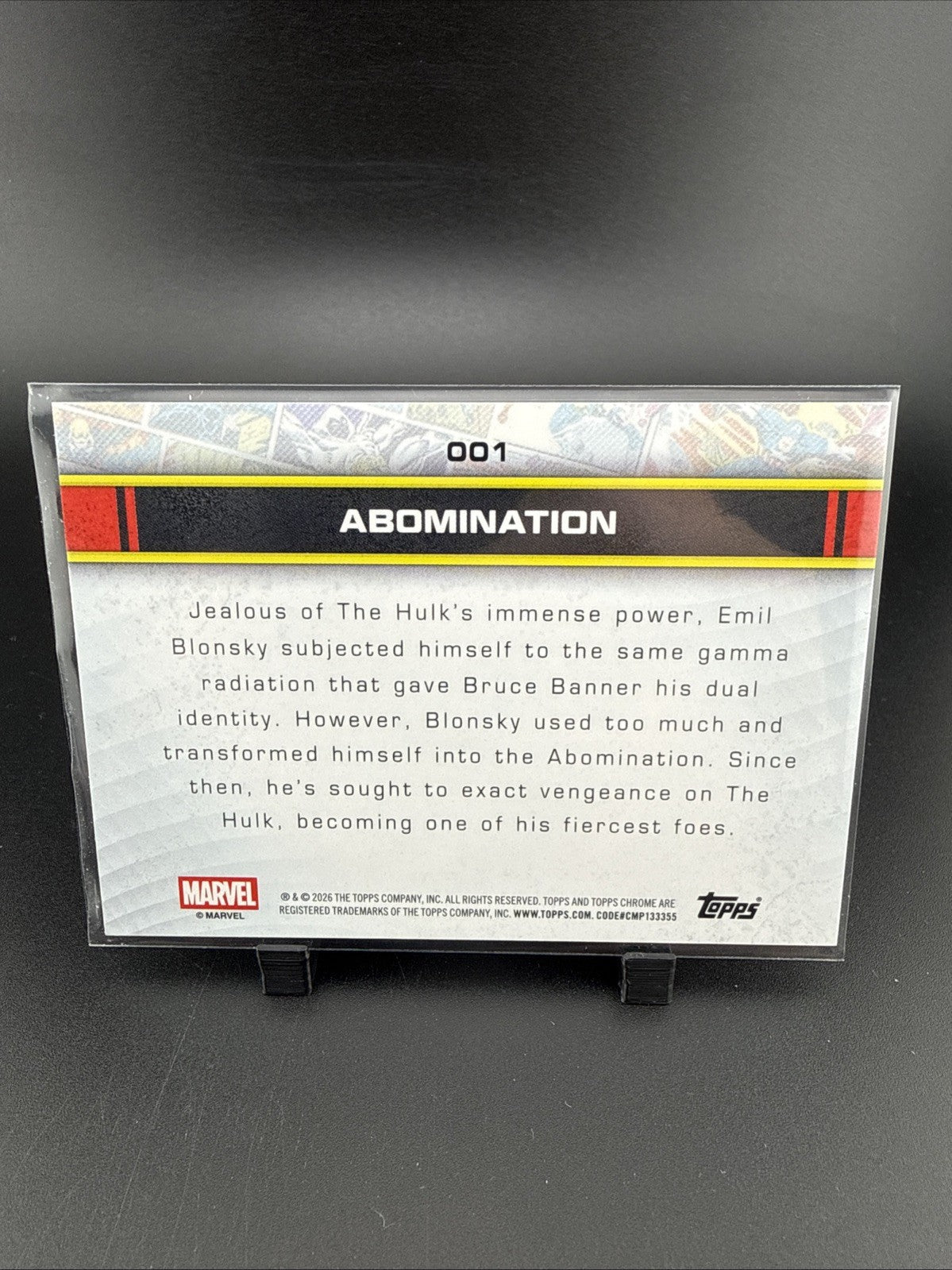 2026 Topps Marvel Chrome - Abomination True Orange Wave /25 #001
