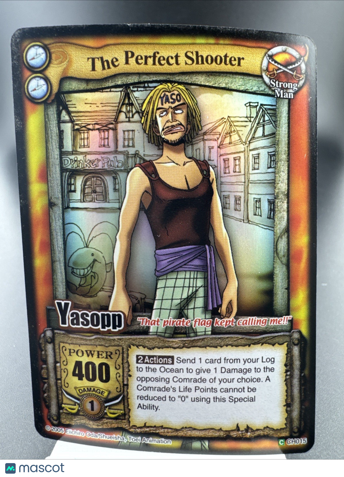 Bandai One Piece CCG Card Yasopp The Perfect Shooter Holo The Quest Begins 2005