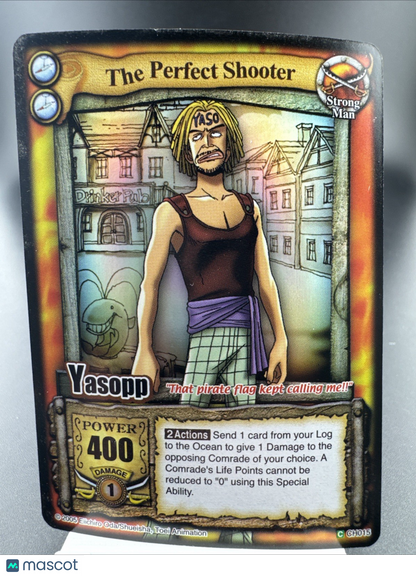 Bandai One Piece CCG Card Yasopp The Perfect Shooter Holo The Quest Begins 2005