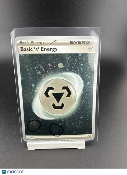 2023 Pokemon 151 Cosmos Holo Metal/Steel Energy WITH SWIRL! SVN EN #008