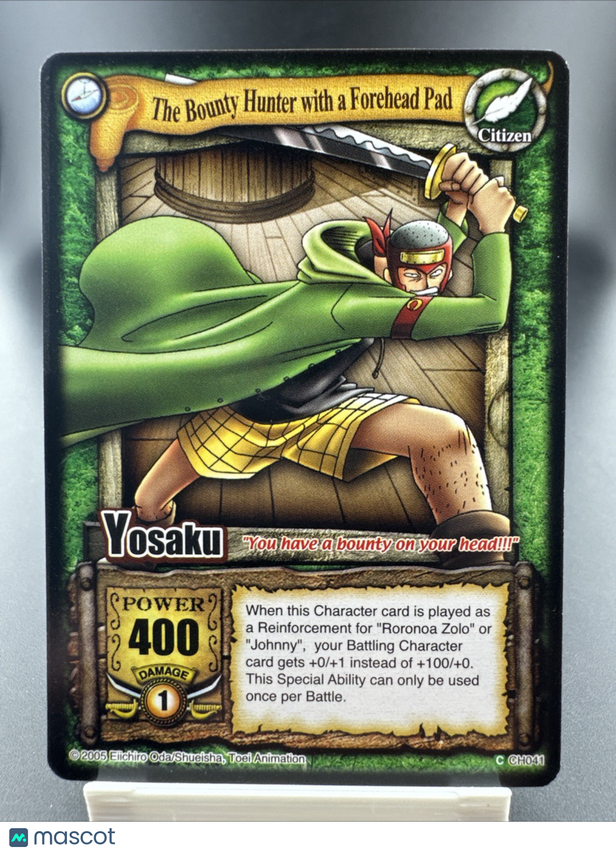 Bandai One Piece CCG Card Yosaku The Bounty Hunter With A Forehead Pad