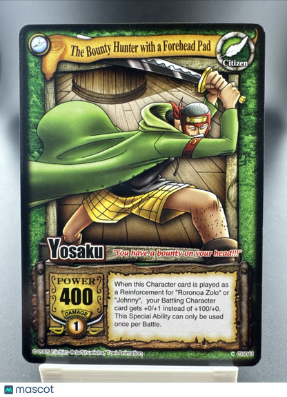 Bandai One Piece CCG Card Yosaku The Bounty Hunter With A Forehead Pad