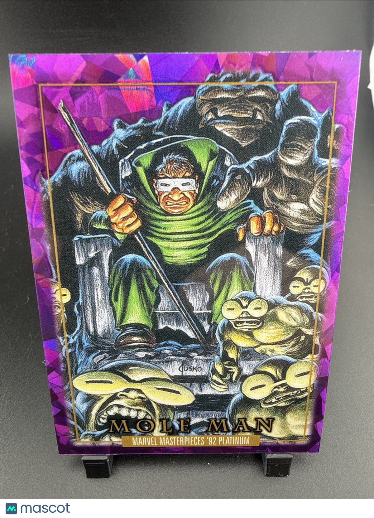 Marvel Masterpieces 92 Platinum - Purple Crystals Mole Man
