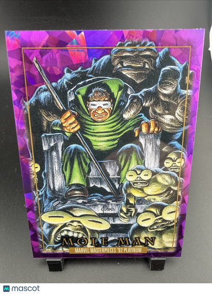 Marvel Masterpieces 92 Platinum - Purple Crystals Mole Man