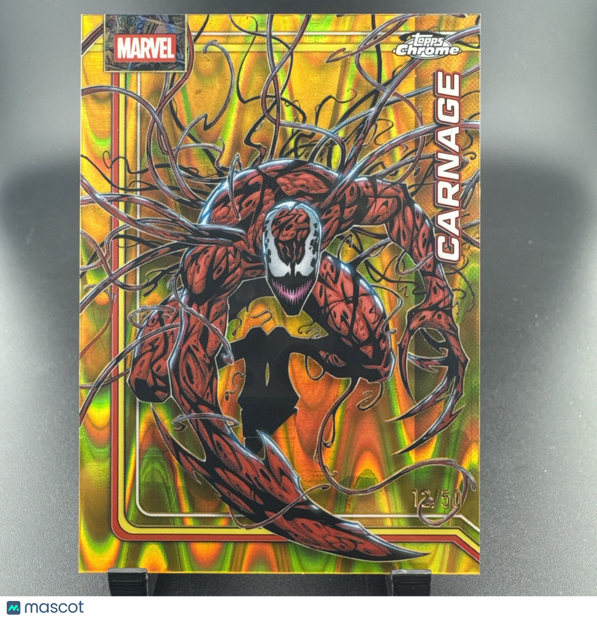 2026 Topps Chrome Marvel Comics RayWave Refractor #22 Carnage 12/50