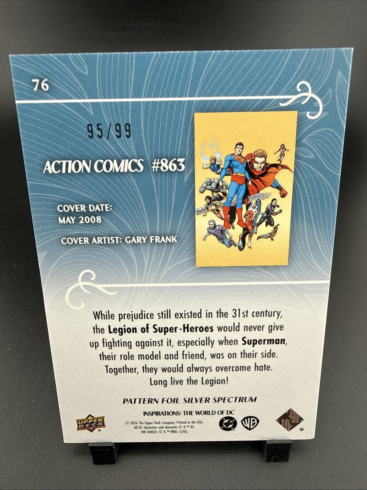 2026 UD Inspirations #76 Superman / Legion of Super-Heroes Foil Foil Silver  /99